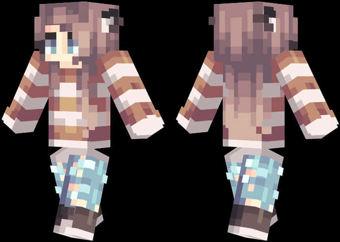 Minecraft Skin Female Adventurer PNG Image