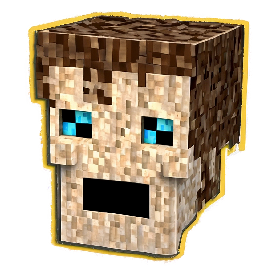 Minecraft Steve Head For Crafts Png 06282024 PNG Image