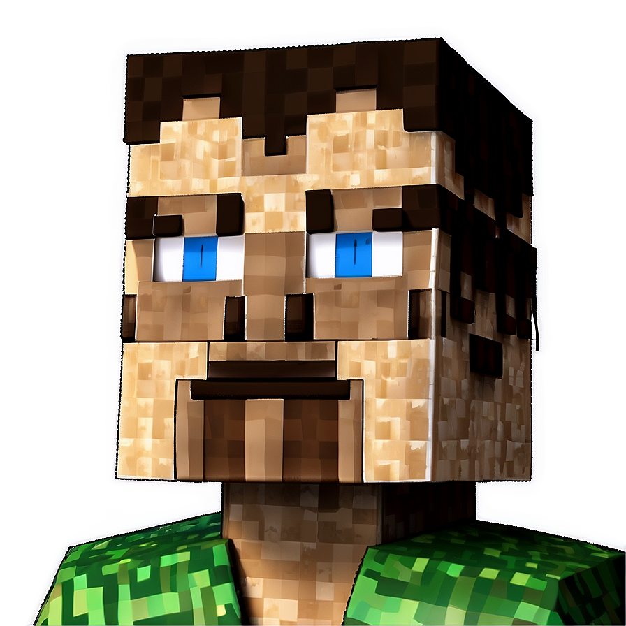 Minecraft Steve Head Model Png Dxx PNG Image