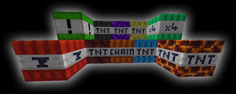 Minecraft T N T Chain PNG Image