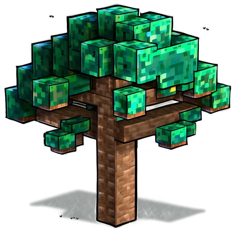 Minecraft Tree In Desert Png 06122024 PNG Image