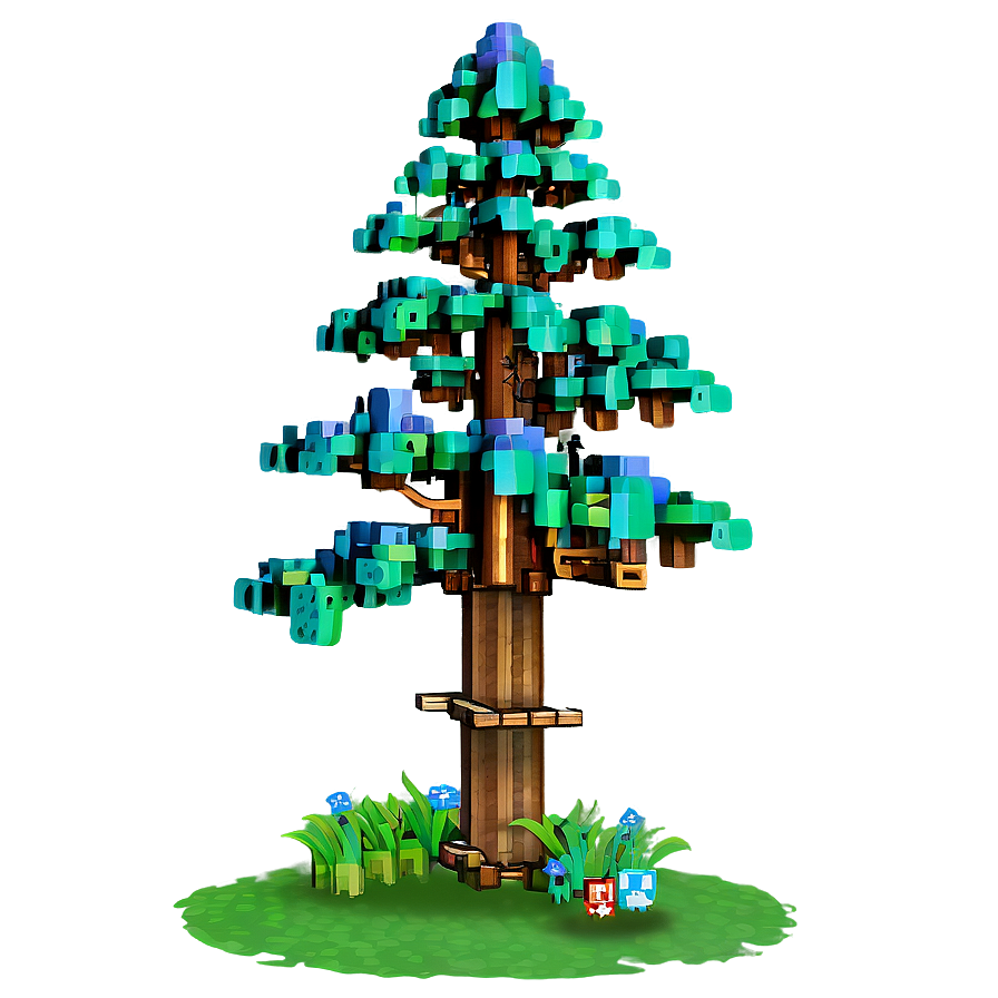 Minecraft Tree With House Png 06122024 PNG Image