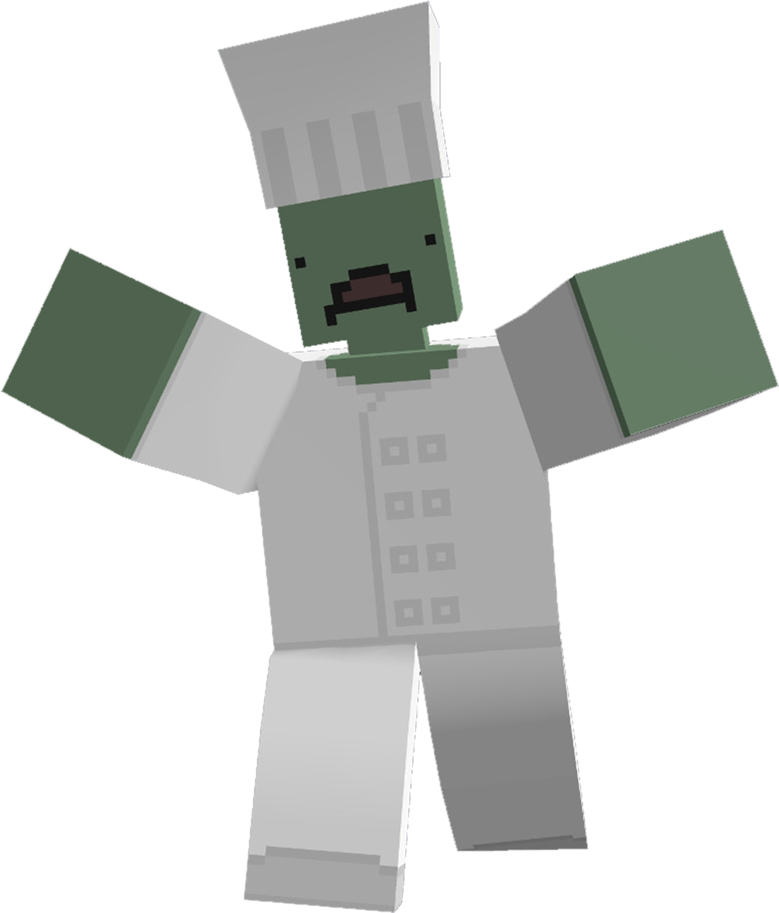 Minecraft Zombie Chef Character PNG Image