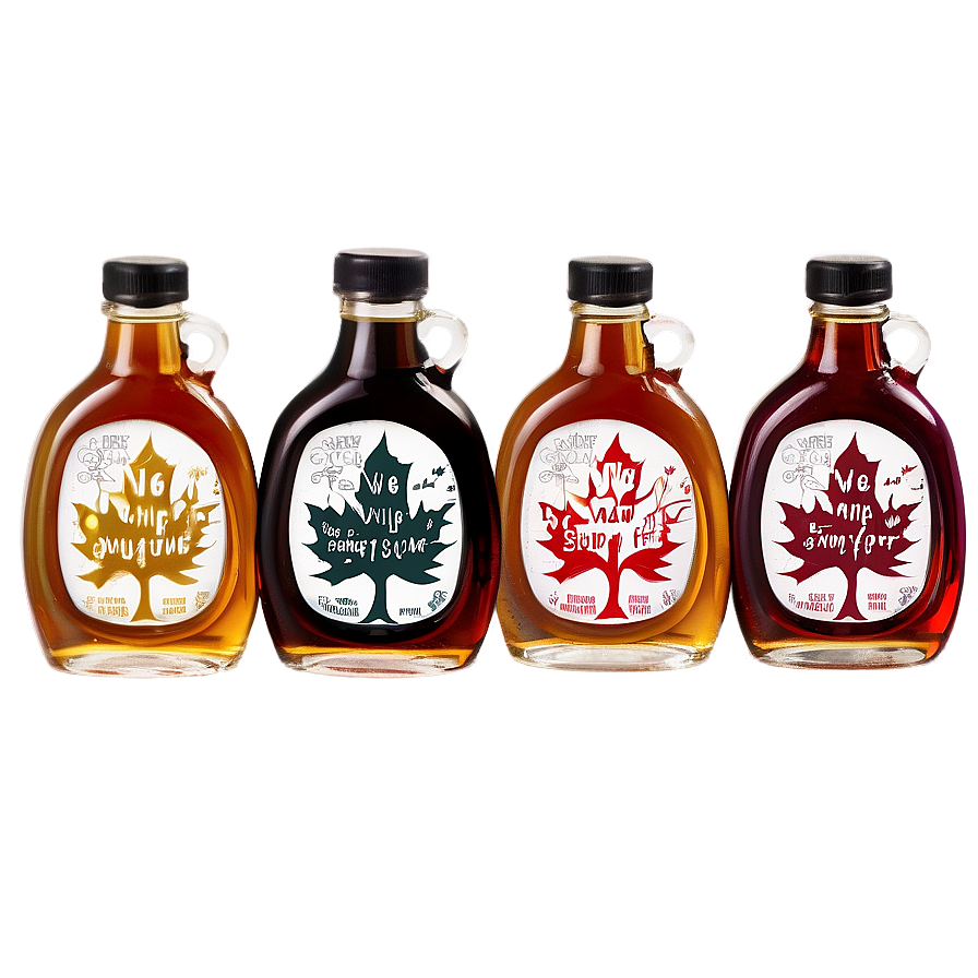 Mini Maple Syrup Bottles Png 06212024 PNG Image