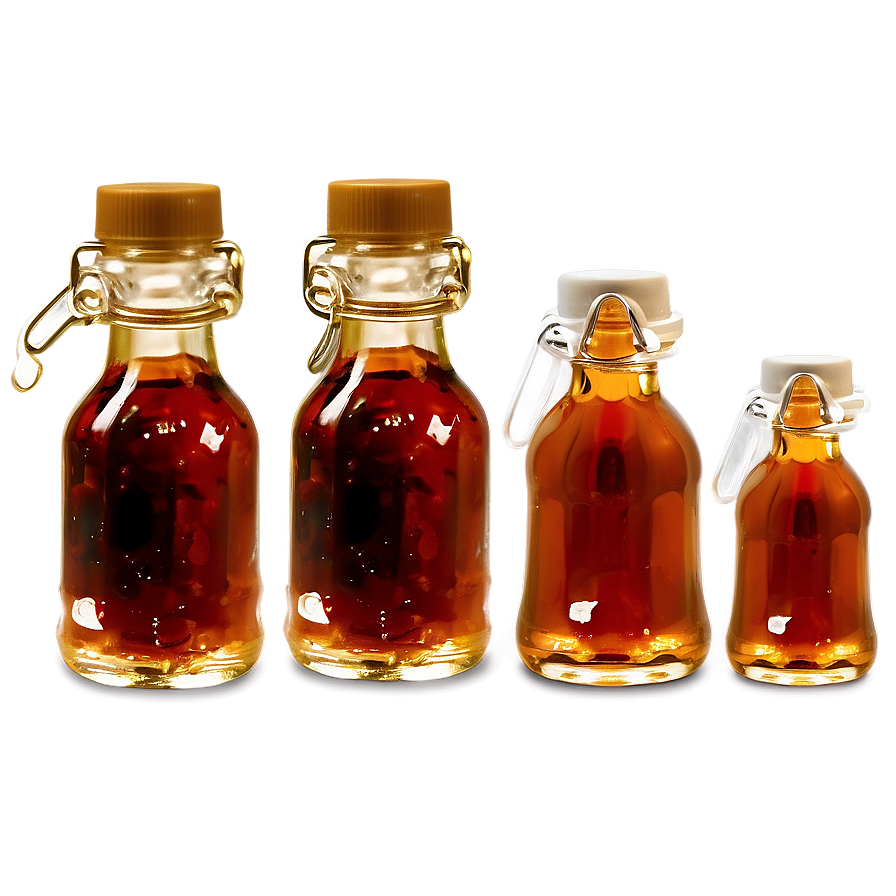 Mini Maple Syrup Bottles Png 06212024 PNG Image