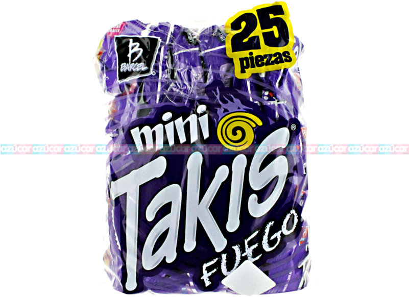 Mini Takis Fuego Snack Pack25 Pieces PNG Image