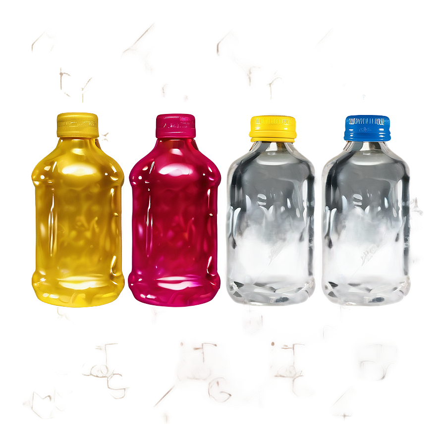 Miniature Plastic Bottle Set Png 26 PNG Image