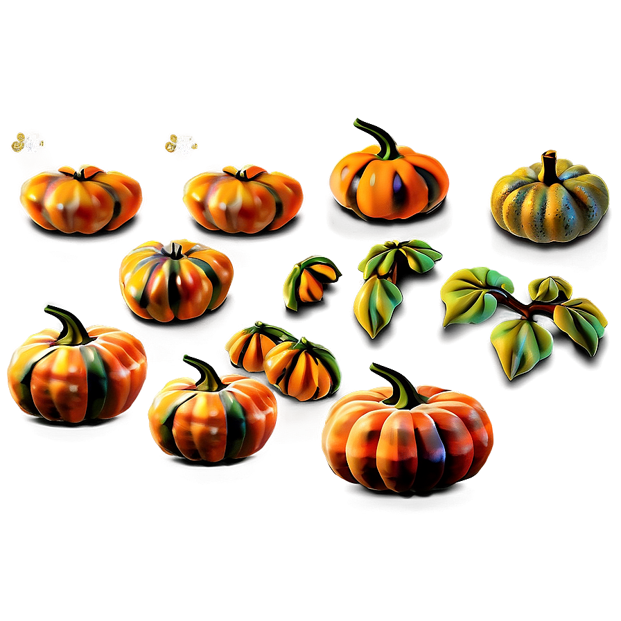 Miniature Pumpkin Collection Png 05242024 PNG Image