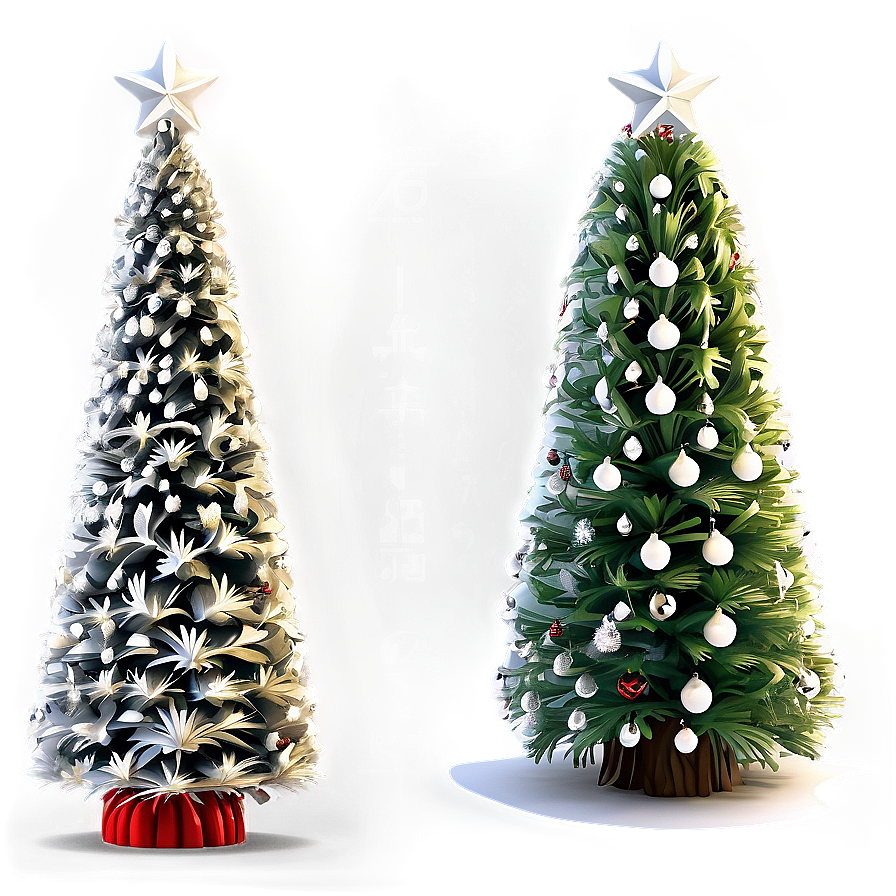 Miniature Xmas Tree Collection Png Sdc16 PNG Image