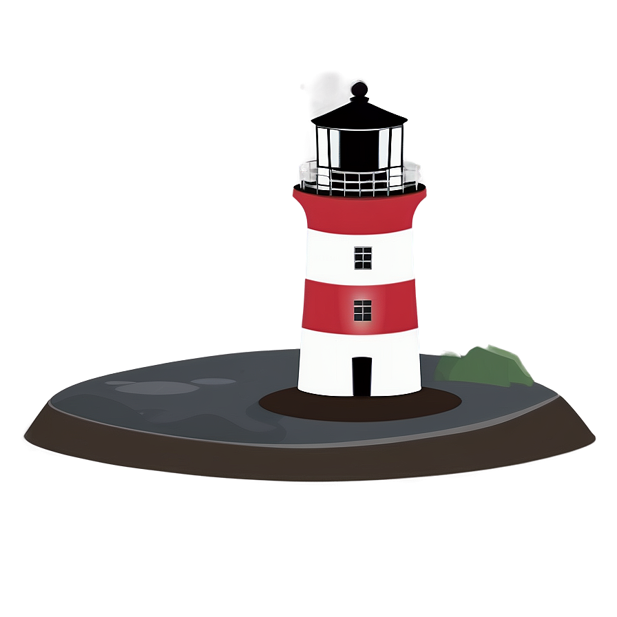 Minimal Lighthouse Scene Png Ned58 PNG Image