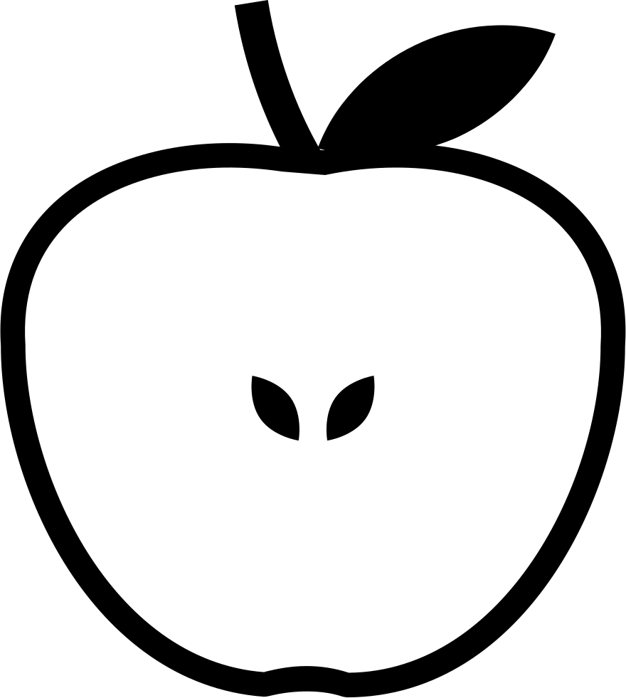 Minimalist Apple Outline PNG Image