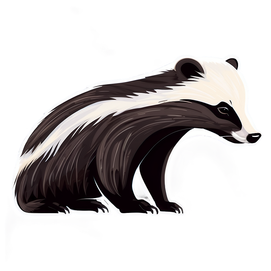 Minimalist Badger Icon Png 12 PNG Image