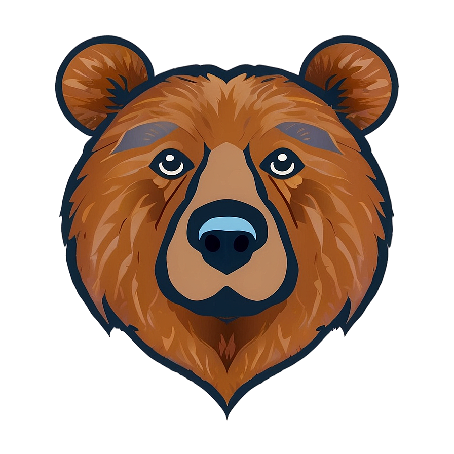 Minimalist Bear Face Png Xvr PNG Image