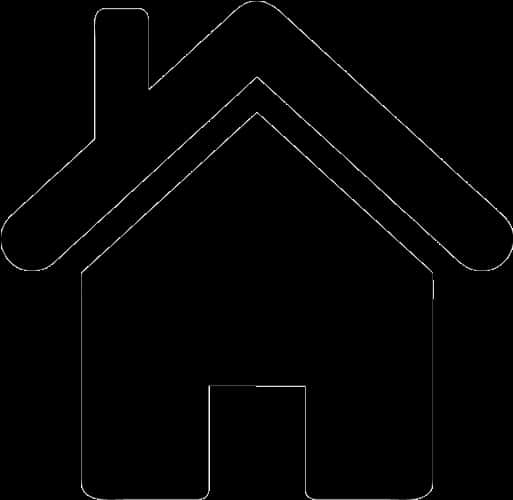 Minimalist Black Home Icon PNG Image