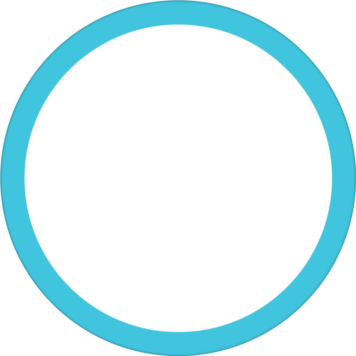 Minimalist Blue Circle Design PNG Image