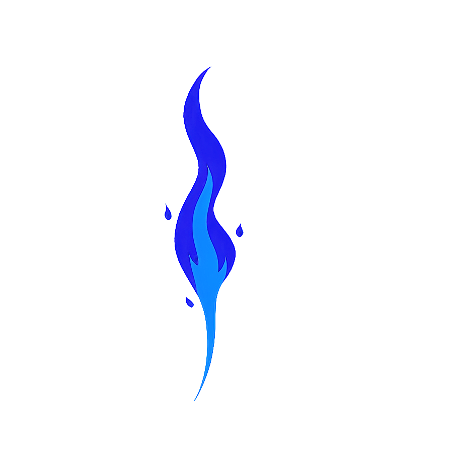 Minimalist Blue Flame Png 06202024 PNG Image