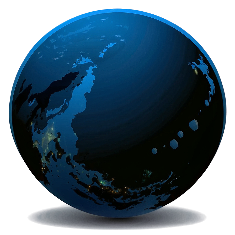 Minimalist Blue Planet Symbol Png Maa3 PNG Image