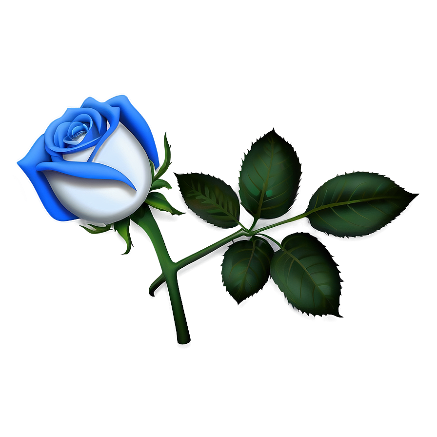 Minimalist Blue Rose Png Lbq PNG Image