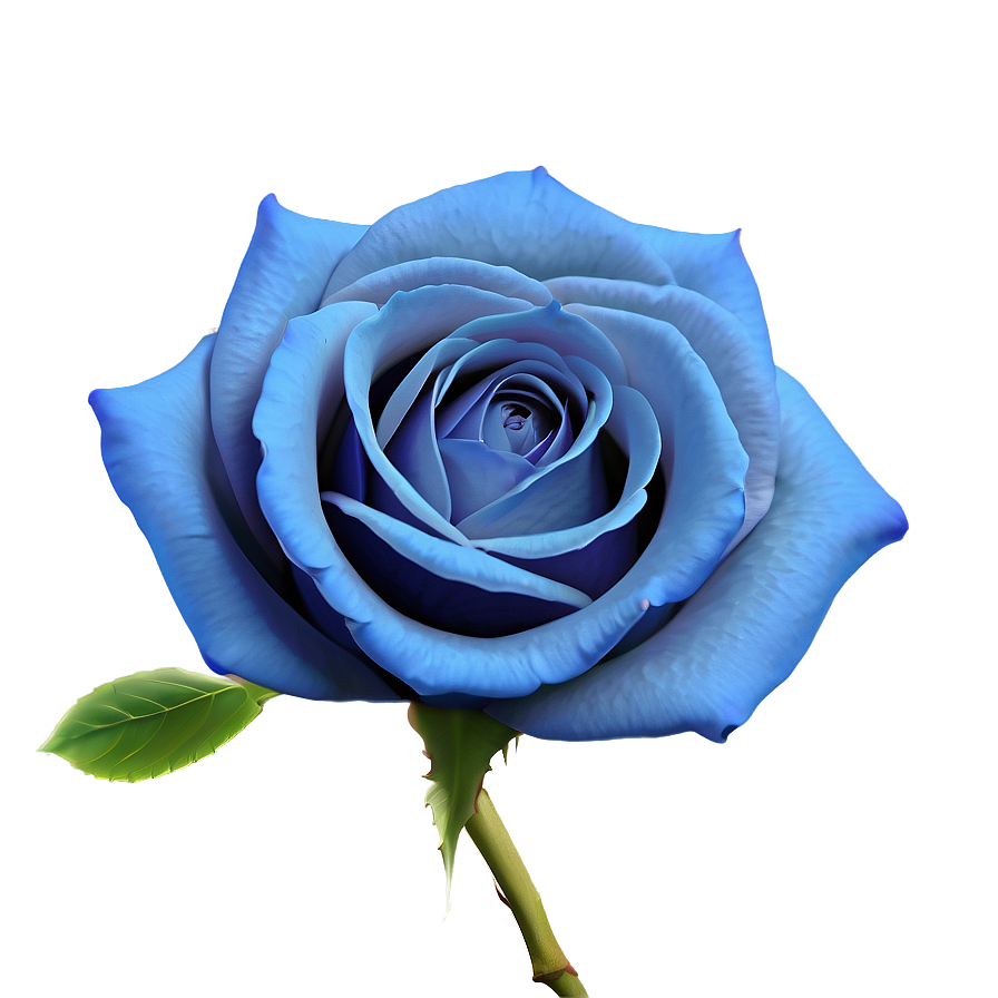 Minimalist Blue Rose Png Qbp55 PNG Image