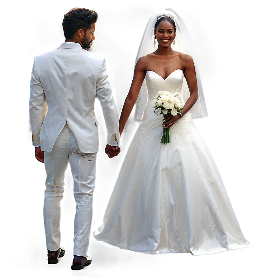 Minimalist Bride And Groom Png Ldi PNG Image