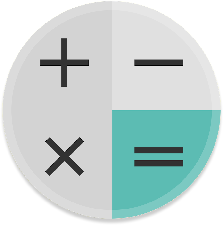 Minimalist Calculator Icon PNG Image