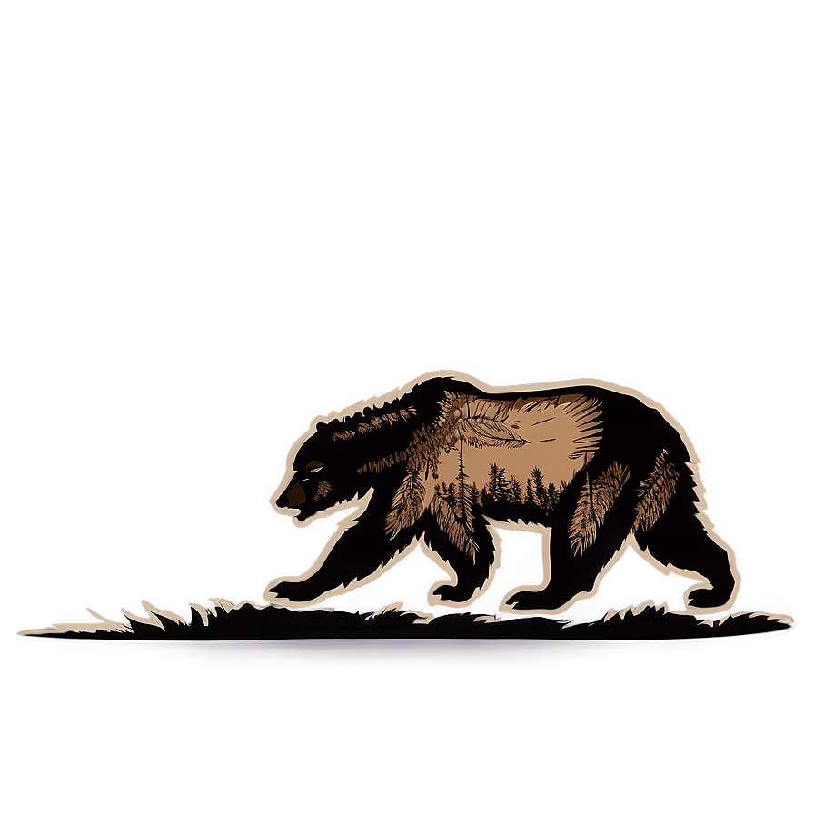 Minimalist California Bear Logo Png 40 PNG Image