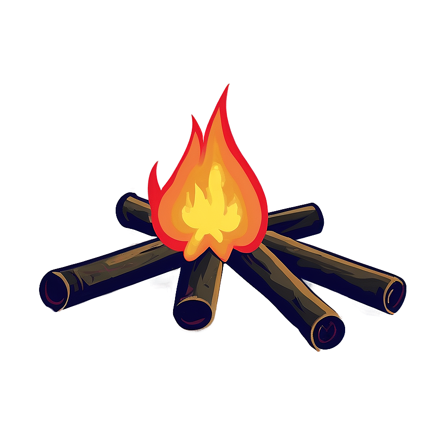 Minimalist Campfire Design Png Xdd98 PNG Image