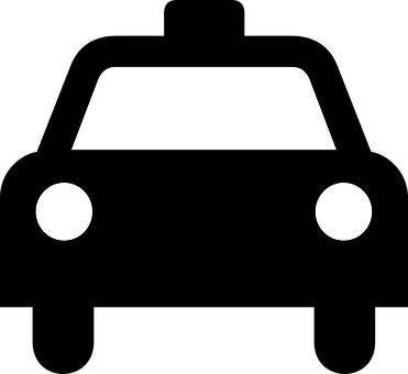 Minimalist Car Icon Blackand White PNG Image