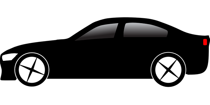 Minimalist Car Silhouette PNG Image