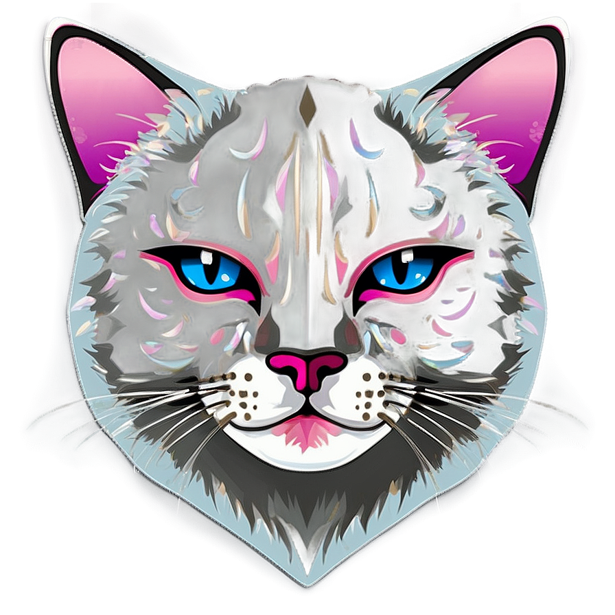 Minimalist Cat Face Png 23 PNG Image