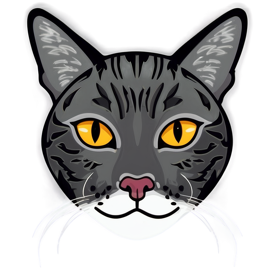 Minimalist Cat Head Outline Png 41 PNG Image