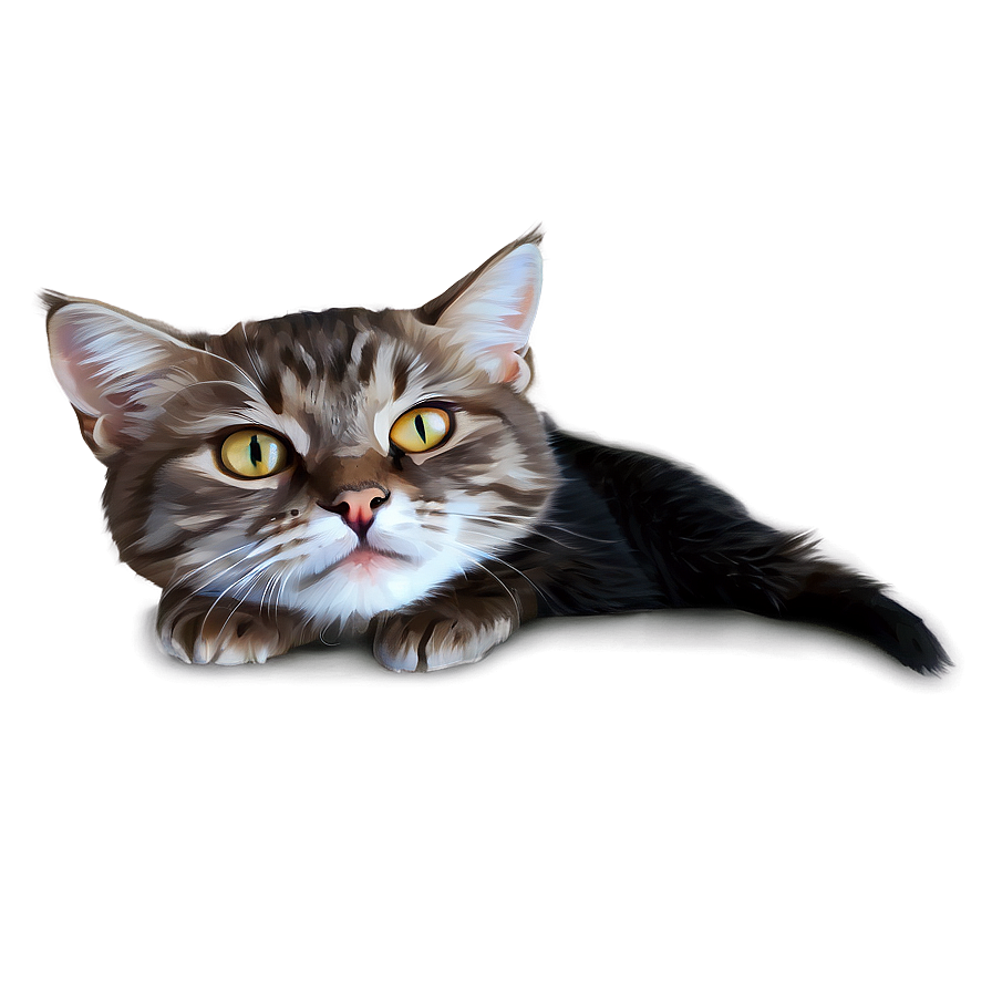 Minimalist Cat Sketch Png A PNG Image