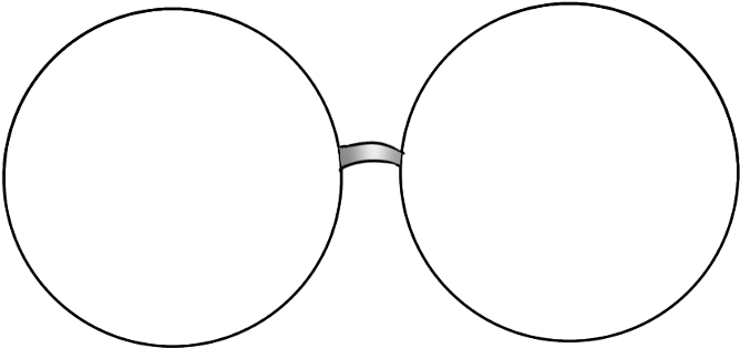 Minimalist Circle Glasses Illustration PNG Image