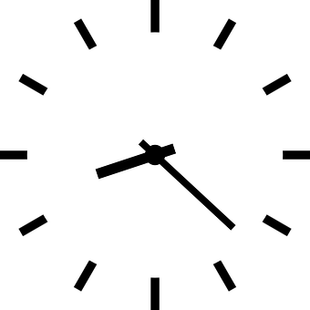 Minimalist Clock Face Graphic PNG Image