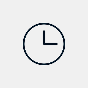 Minimalist Clock Icon PNG Image