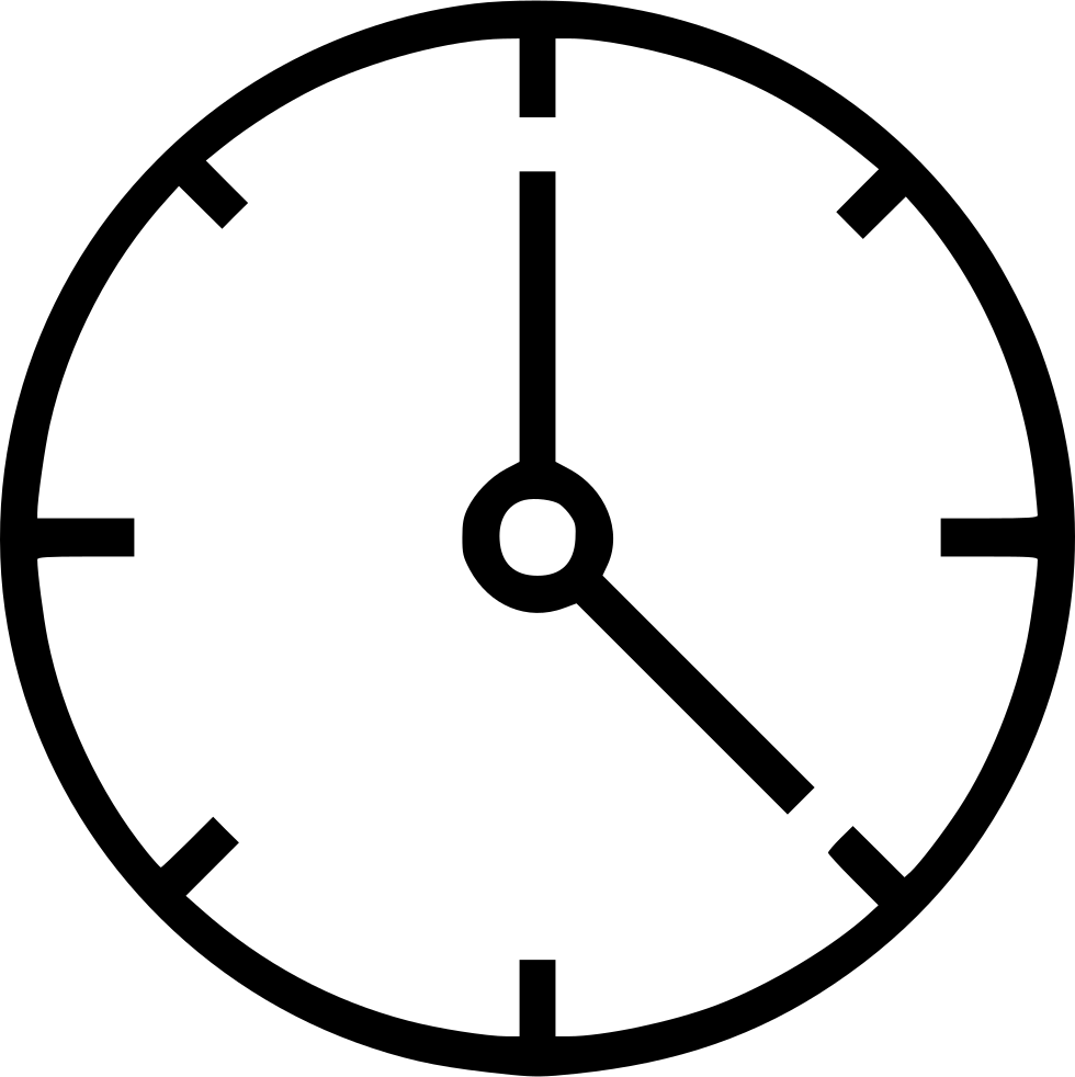 Minimalist Clock Icon PNG Image