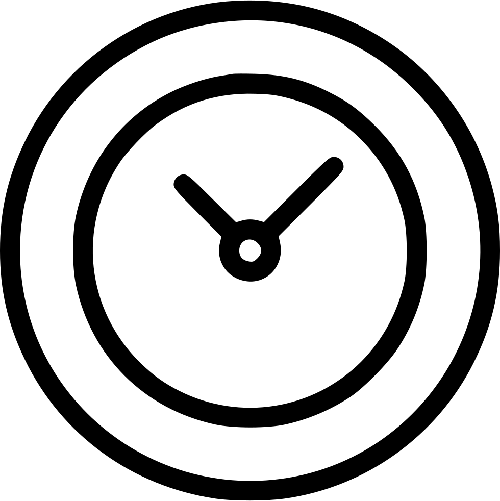 Minimalist Clock Icon PNG Image