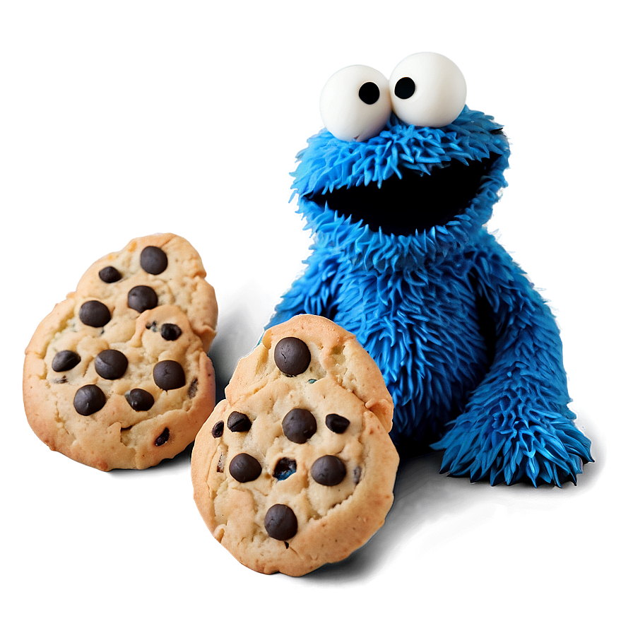 Minimalist Cookie Monster Png 05212024 PNG Image