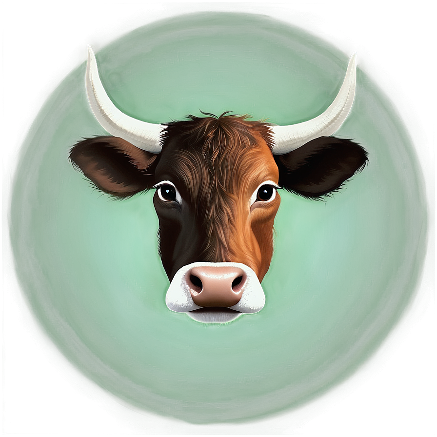 Minimalist Cow Head Png Qfd23 PNG Image