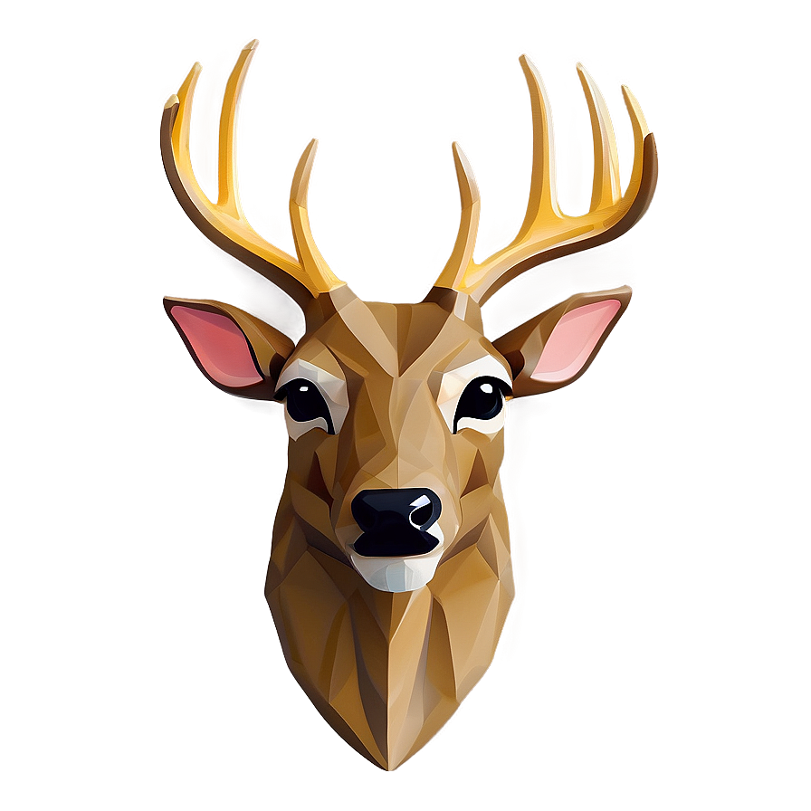 Minimalist Deer Head Artwork Png Dpg34 PNG Image