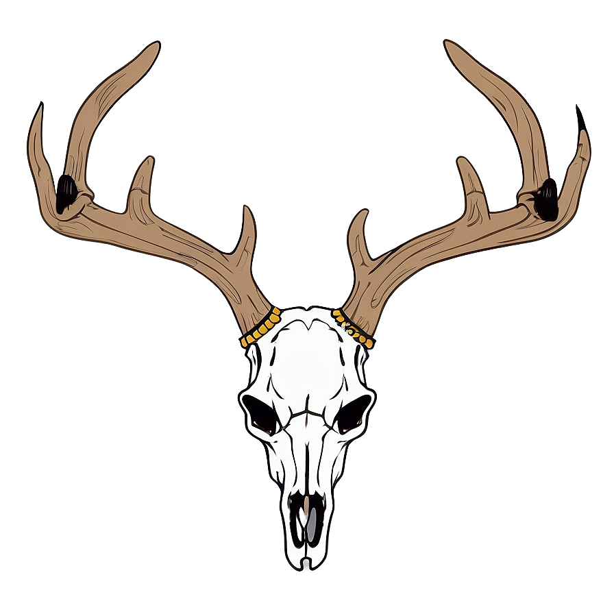 Minimalist Deer Skull Outline Png Bfg69 PNG Image