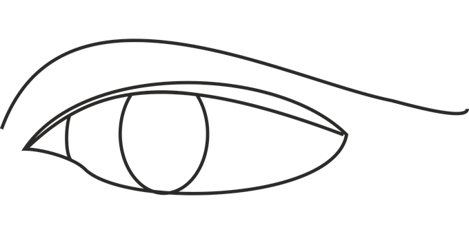 Minimalist Eye Line Art PNG Image