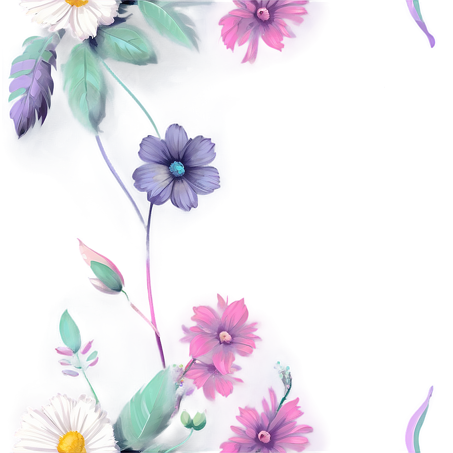 Minimalist Floral Background Png Kkk49 PNG Image