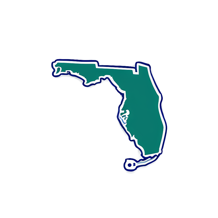 Minimalist Florida Outline Design Png Ltb43 PNG Image