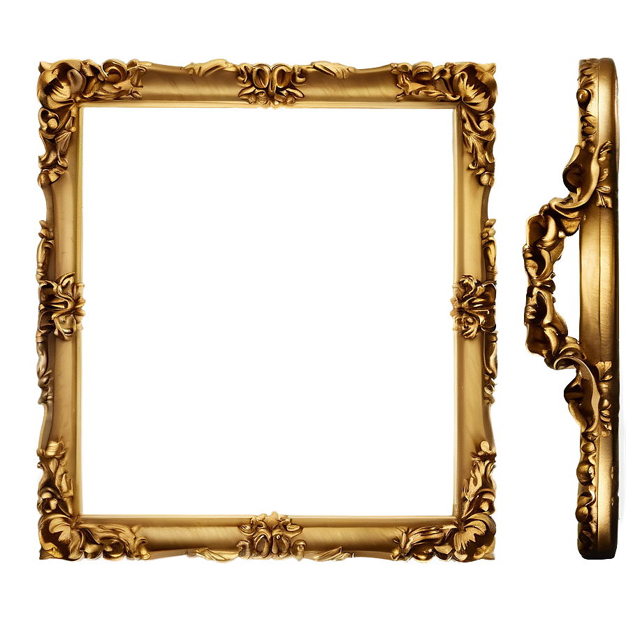 Minimalist Gold Frame Png Ehn PNG Image