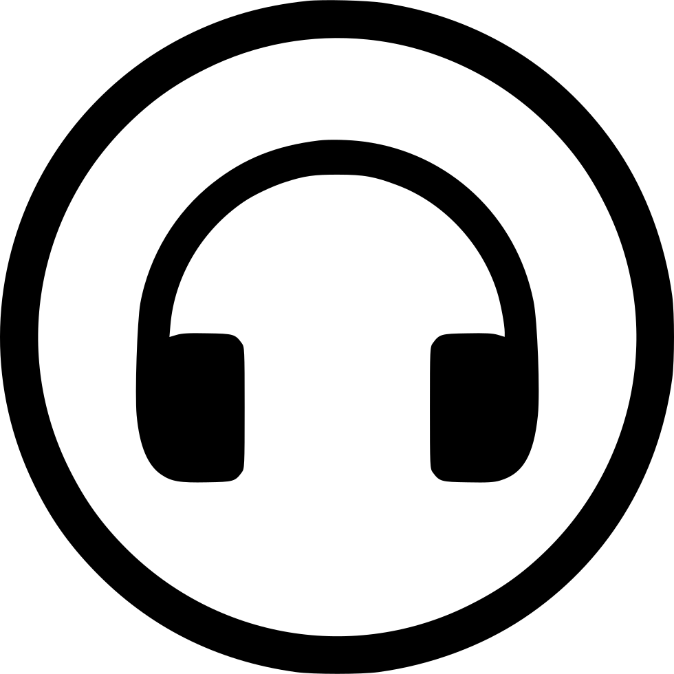 Minimalist Headphones Icon PNG Image