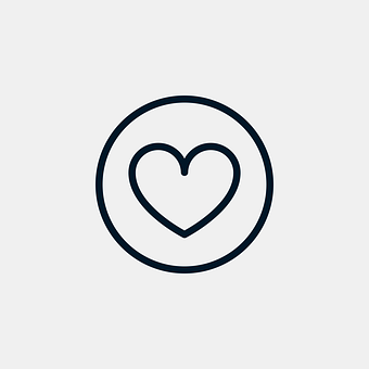 Minimalist Heart Icon PNG Image