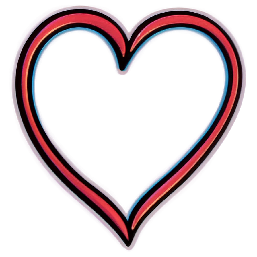 Minimalist Heart Line Art Png Emr68 PNG Image