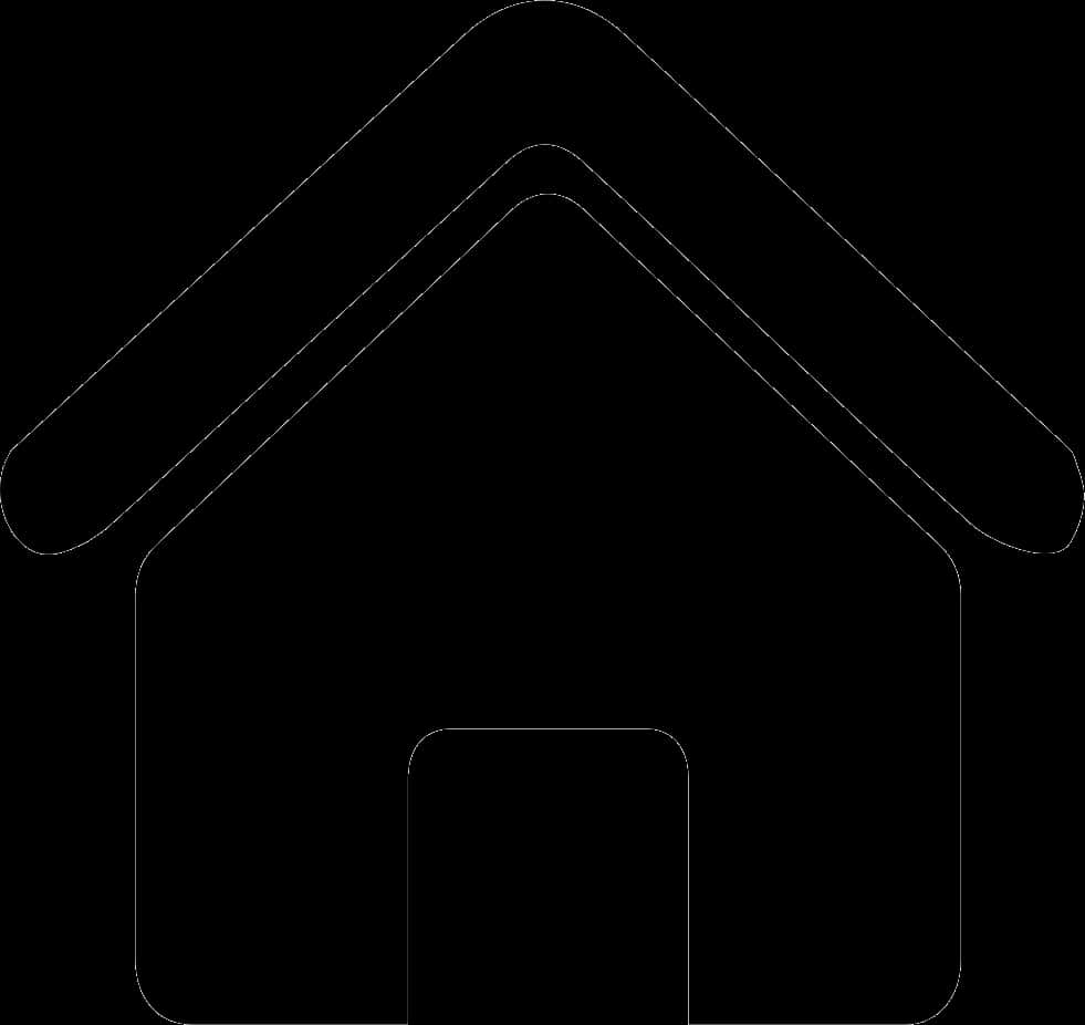 Minimalist Home Outline Icon PNG Image