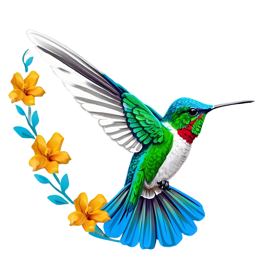 Minimalist Hummingbird Png Ani PNG Image